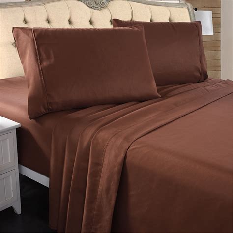 Hotel Luxury Bed Sheet Set Pieces Extra Soft Deep Pocket Brushed Microfiber Wrinkle