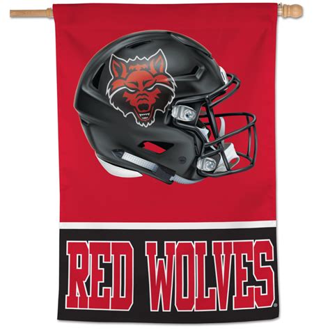 Textbook Brokers - Jonesboro: Red Wolves Football Vertical Flag 28"x40"