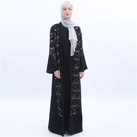 Abayas Women Bangladesh Sequin Muslim Kimono Dress Tassel Jilbab Kaftan Open Abaya Turkey Robe