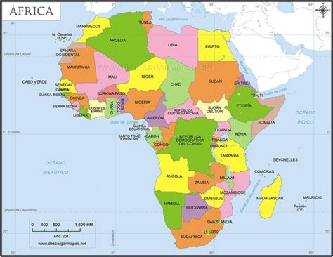 Mapa Político De África Descargar Mapas Map Education