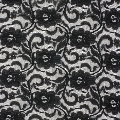 Cali Fabrics Black Designer Stretch Lace Lc10