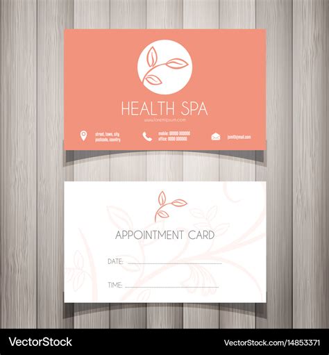 Health Spa Or Beautician Business Card Royalty Free Vector