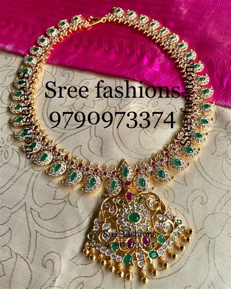 Eye Catching Mango Necklace From Sree Exotic Silver Jewelleries South India Jewels