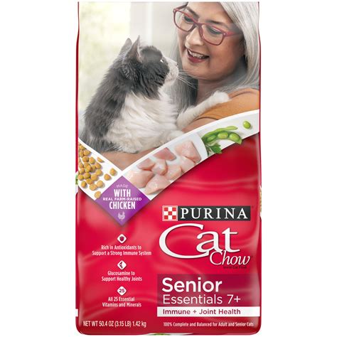 Purina Cat Chow Chicken Flavor Dry Cat Food For Senior Cats Lb