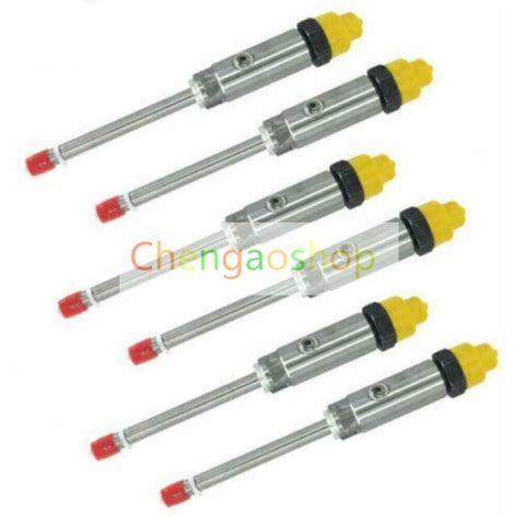 6pc New Fuel Injectors Pencil Nozzle For Cat Caterpillar 3406b Qa558