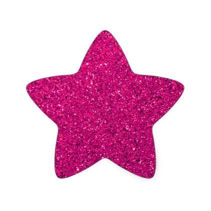 Hot Pink Glitter Star Sticker Pink Gifts Style Ideas Cyo Unique