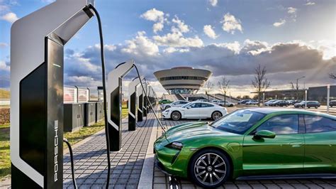 porsche opens europe s most powerful ev charging park in germany automobile news inshorts