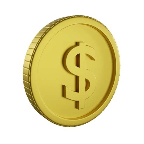 3d Renderização Vista Frontal ícone De Moeda De Dólar Em Fundo