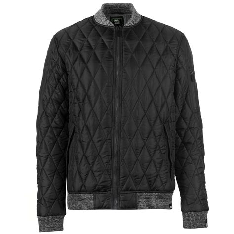 No Fear Quilted Bomber Jacket Mens