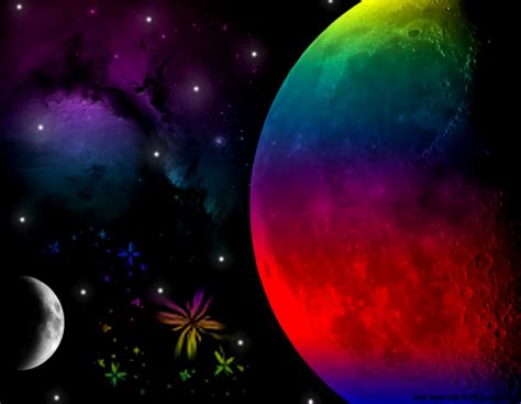 Abstract Rainbow Moon Wallpaper Wallpapers Gallery