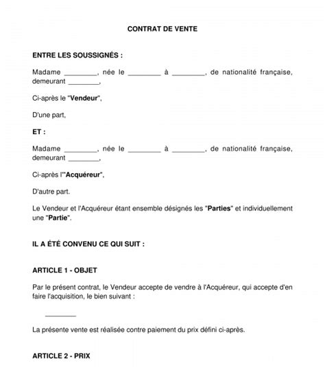 Contrat De Vente D Une Maison Pdf Tutor Suhu