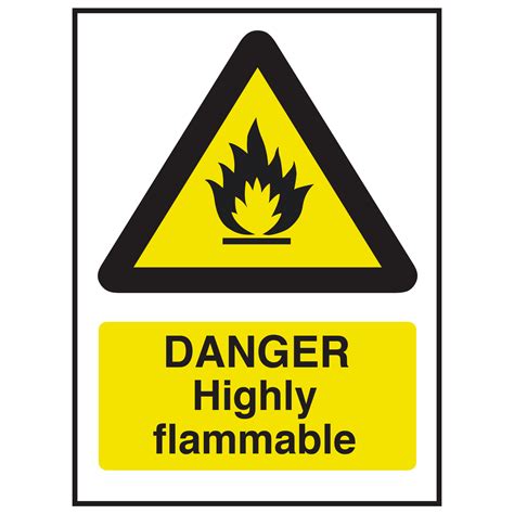 Danger Highly Flammable Sign Catersigns