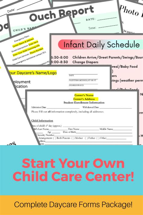 Complete Package To Start Your Own Daycare Starting A Daycare