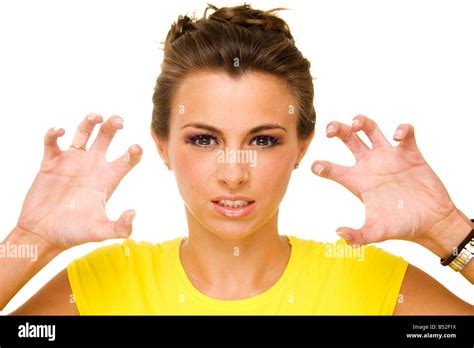 Babe Woman Clawing Her Face Hi Res Stock Photography And Images Alamy