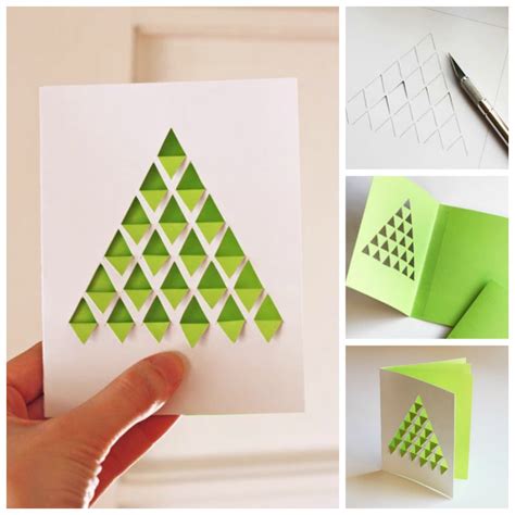 Creative Ideas Diy Geometric Christmas Tree Card