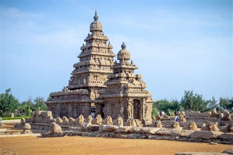 Group Of Monuments At Mahabalipuram Temple Bay Of Bengal Pallava