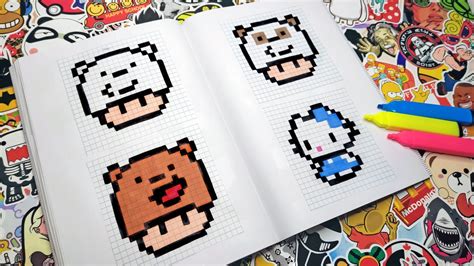 Handmade Pixel Art Sketchbook Pixelart Youtube