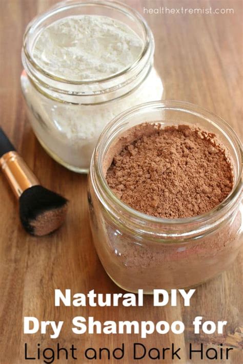 Take 2 tablespoons of your chosen powder and mix it with a spoon until it's smooth. Natural DIY Dry Shampoo for Light and Dark Hair for Light ...