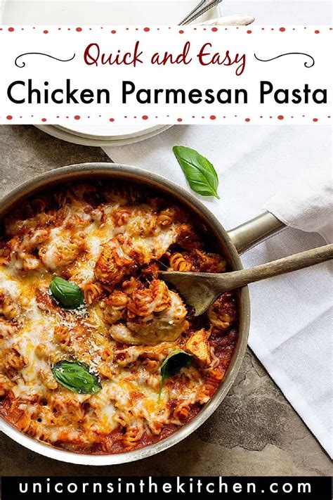 chicken parmesan pasta [video] unicorns in the kitchen
