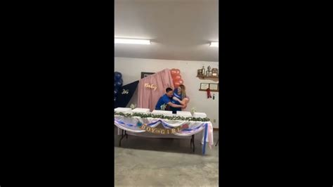 Husband Overwhelmed Reaction To Baby Gender Reveal Party Youtube