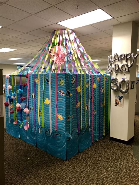 Birthday Cubicle Decorations Under The Sea Ocean Lover Theme Seas The Big Day Office