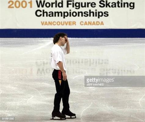 Skater Elvis Stojko Of Canada Reacts After Missing A Jump 17 March