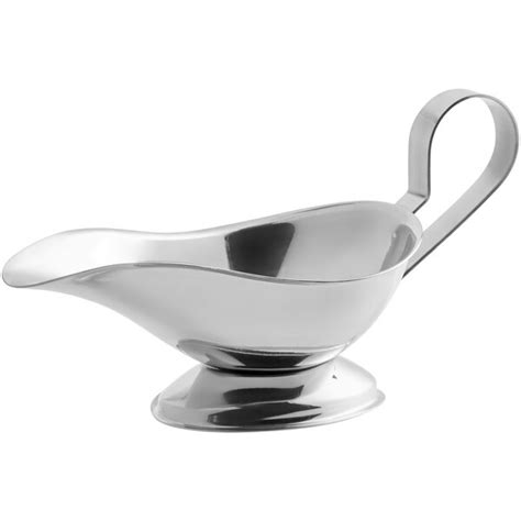 Choice 3 Oz Stainless Steel Gravy Boat