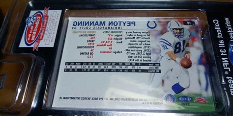 Peyton Manning Colts Fleer Nfl Team Collectible Diecast