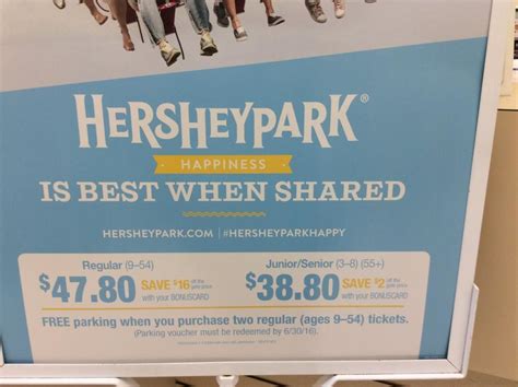 Prices on our sites tend to be above face value but can change quickly with demand. Discount Hersheypark tickets at Giant | Ship Saves