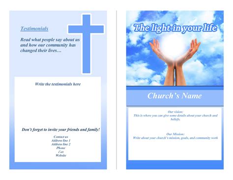 Free Printable Church Bulletin Templates Printable World Holiday