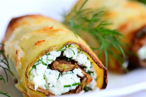 Simple Zucchini Rolls Fried Zucchini Rolls With Cottage Cheese And
