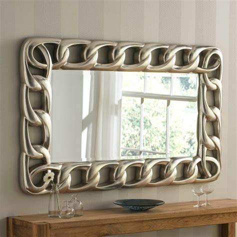 yearn chain rectangle overmantel wall mirror dunelm