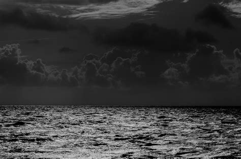 Free Images Landscape Coast Water Ocean Horizon Cloud Black And