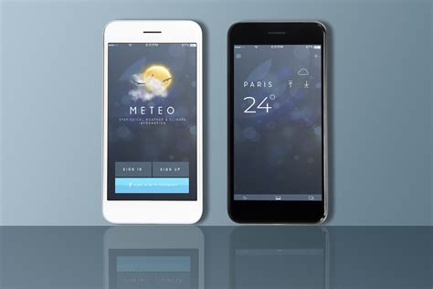 Mobile Ui Kit Weather App 6 Psd Templates By Graphicques