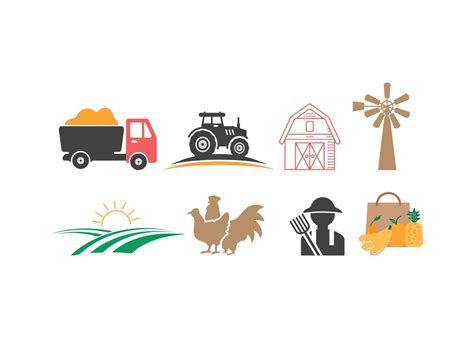 Farm Agriculture Icon Design Template Vector Illustration 2810279