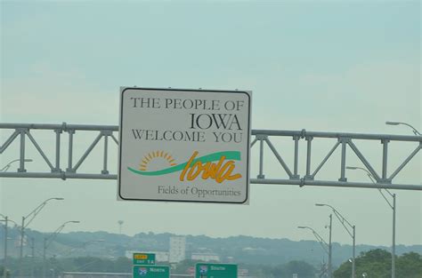 Iowa Road Sign Outside The Beltway