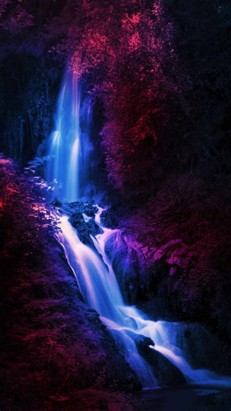 Deep Forest Waterfall Iphone Wallpapers
