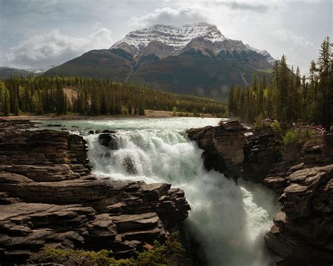 Athabasca Falls And Mount Kerkeslin Photograph By Richard Smith Pixels