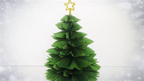 How To Make Christmas Tree From Crepe Paper Easy Tutorial Youtube