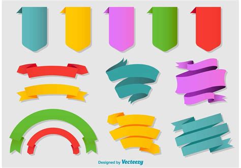 Colorful Flat Ribbons 92675 Vector Art At Vecteezy