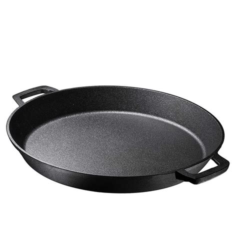 Pre Seasoned Cast Iron Skillet Dual Handles 16 Durable Frying Pan