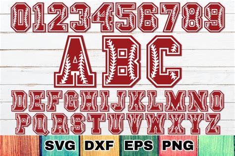 Clip Art Art And Collectibles Baseball Font Baseball Svg Letters And