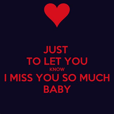 Just To Let You Know I Miss You So Much Baby Poster E1em3ntt Keep