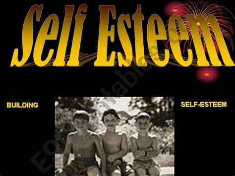 Esl English Powerpoints Building Your Self Esteem