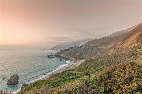 Rugged California Coast And Seagull Stock Image Image Of Nature