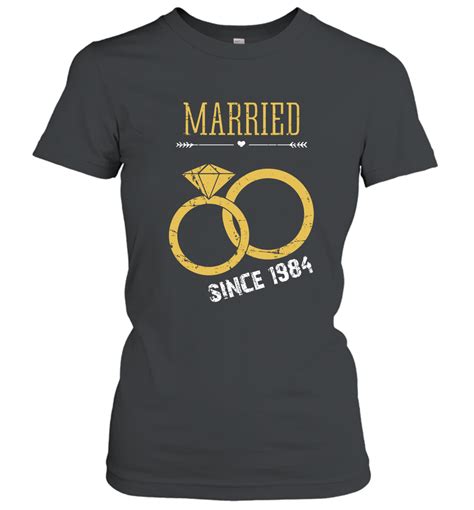 33rd Wedding Anniversary T Married Since 1984 Women T Shirt