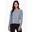 RBX Active Womens Relaxed Fit Cropped Long Sleeve Ultra Soft T Shirt 