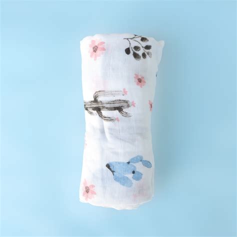 Soft Cactus Floral Swaddle Loulou Lollipop Bamboo
