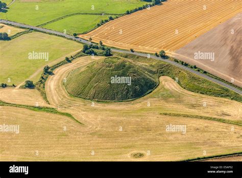 Aerial View Of Silbury Hill Wiltshire Uk Jmh6178 Stock Photo Alamy