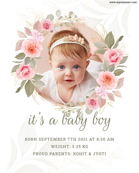 Its Boy Announcement Of New Born Baby Boy Templates